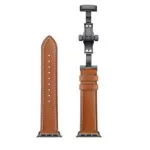 Apple Watch Armband, Leder, 38-40 mm, braun-schwarz