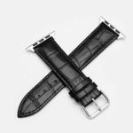 Apple Watch Armband, Leder, 42-44 mm, schwarz