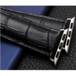 Apple Watch Armband, Leder, 42-44 mm, schwarz