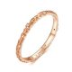Silberring mit Zirkonkristall, Roségold, Größe 6