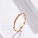 Silberring mit Zirkonkristall, Roségold, Größe 6