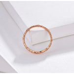 Silberring mit Zirkonkristall, Roségold, Größe 8