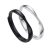 Ezüst karikagyűrű, egy pár, ezüstszín-fekete