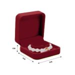 Schmuckkästchen für Armband, Samt, weinrot