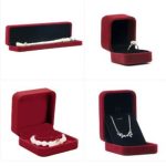 Schmuckkästchen für Armband, Samt, weinrot