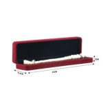 Schmuckkästchen für Halsketten, Armbänder, Samt, weinrot