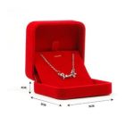 Schmuckkästchen für Halskette, Samt, rot