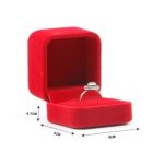 Schmuckkästchen für Ring, Samt, rot