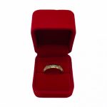 Schmuckkästchen für Ring, Samt, rot