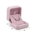 Schmuckkästchen für Halskette, Samt, rosa