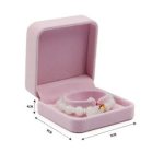 Schmuckkästchen für Armband, Samt, rosa