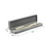 Schmuckkästchen für Halskette, Samt, grau