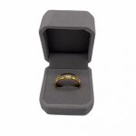 Schmuckkästchen für Ring, Samt, grau