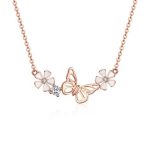 Ezüst nyaklánc pillangóval