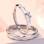 Ezüst karikagyűrű, egy pár, állítható méret