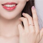 Silberring mit Glaslinse, Zirkonkristall, Roségold, Größe 7