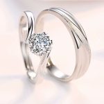 Ezüst karikagyűrű, egy pár, állítható méret