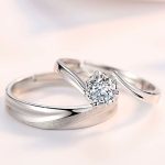 Ezüst karikagyűrű, egy pár, állítható méret