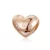  Silberner Herzanhänger mit Zirkonkristall, Roségold