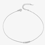 Silbernes Fußkettchen mit Perlen