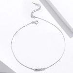 Silbernes Fußkettchen mit Perlen