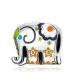  Silberanhänger mit Elefantenblumen