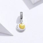  Silberanhänger mit Mond und Sonne