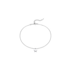 Silbernes Fußkettchen mit Stern