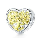  Silberanhänger, Herz mit Lebensbaum