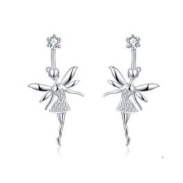 Silberohrringe, tanzende Fee