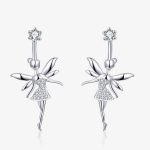 Silberohrringe, tanzende Fee