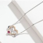 Silberne Halskette mit Herz