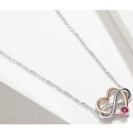 Silberne Halskette mit Herz