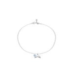 Silbernes Fußkettchen mit Fischdame