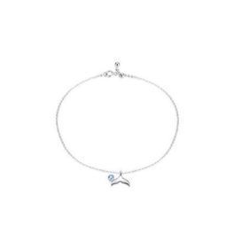 Silbernes Fußkettchen mit Fischdame
