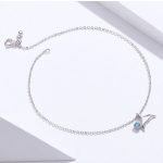 Silbernes Fußkettchen mit Fischdame