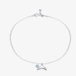 Silbernes Fußkettchen mit Fischdame