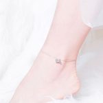 Silbernes Fußkettchen mit Fischdame