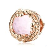  Silberanhänger, Blume mit Schmetterlingen