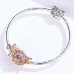  Silberanhänger, Blume mit Schmetterlingen