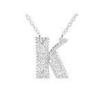 Silberne Halskette mit Buchstabenanhänger, K