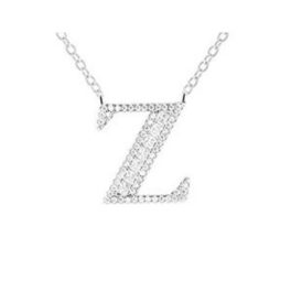 Silberne Halskette mit Buchstabenanhänger, Z