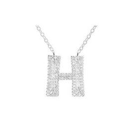 Silberne Halskette mit Buchstabenanhänger, H