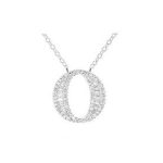 Silberne Halskette mit Buchstabenanhänger, O