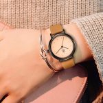  Shengke Damenuhr, braun