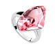 Rautenförmiger Ring, Hellrosa, verziert mit Swarovski-Kristallen, 8