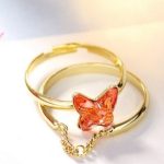  Schmetterlings-Doppelring, Pink