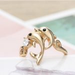  Delphinring, Weiß, verziert mit Swarovski-Kristall, 7