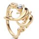  Delphinring, Weiß, verziert mit Swarovski-Kristall, 9