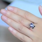  Ring mit Eulenmuster, Lila, verziert mit Swarovski-Kristallen